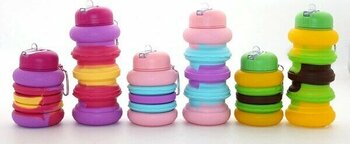 Ronanna Buğz Katlanabilir Portatif Silikon Su Şişesi 500 ml Model 3