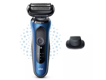 Braun Yeni Seri 6 B1200S Kablosuz Tıraş Makinesi Autosense Sensoflex Easyclick Islak - Kuru Mavi