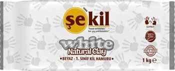 Şekil Seramik Kil Hamuru 1000 Gr Beyaz 1 Kg - 2 Adet