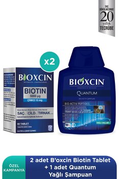 Bioxcin Bıoxcın Bıotın 5000 Mcg 60 Tablet + Quantum Şampuan 100 Ml