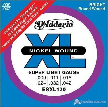 D'Addario Daddario ESXL120 - Elektro Gitar Teli