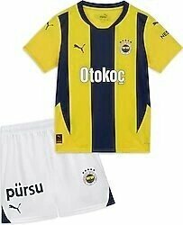 Puma 775365-01 2024/2025 İç Saha Çubuklu Fenerbahçe Çocuk Forma Seti