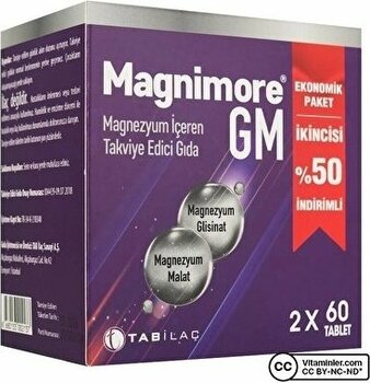 Magnimore GM Magnezyum 60 Tablet 2 Adet