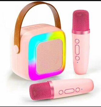 WOWKİDS WowKids YS13 İki Mikrofonlu Pembe Karaoke Speaker