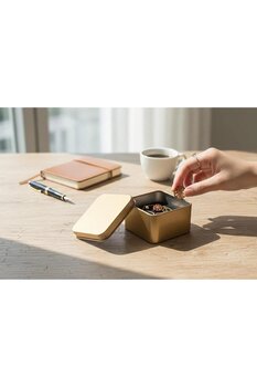 maysmelo Boş Metal Teneke Kutu, Küçük Mini Kutu,