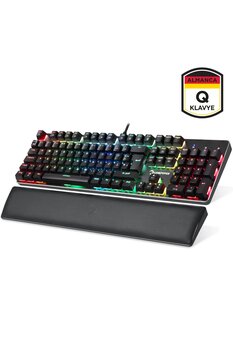 GamePower Ogre RGB 60M Blue Switch Almanca Q USB Mekanik Gaming Klavye