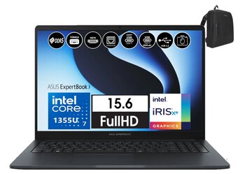 Asus Expertbook B1 B1503cva Intel Core I7-1355u 8gb Ddr5 1tb Ssd Freedos 15.6 Fhd Intel Uhd Taşınabilir Bilgisayar Wi716g512b1dd03+Zettaçanta