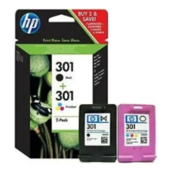 Lazer Ofis Malzemeleri Hp 301 Set Siyah-Renkli Orjinal Kartuş 2'li Set b2l56b / ch340b /deskjet / envy / officejet serisi