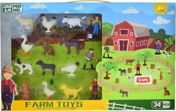 paraply 34 Parça Çitli Çiftlik Seti Kız Erkek Çocuk Oyuncak Eğitici Oyuncaklar - Çok Renkli