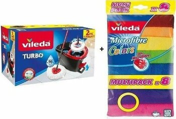 Vileda Turbo + Vileda Microfiber Colors Bez 8'li