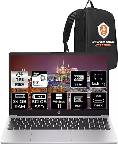 HP 250 G10 8A538EA 15.6 inç Intel Core i5 1335U 24 GB 512 GB SSD Intel Graphics Windows 11 Home