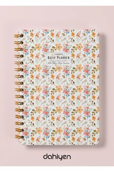 Dahiyen A5 Spiralli Süresiz Planlayıcı Ajanda - Watercolor Sert Kapak