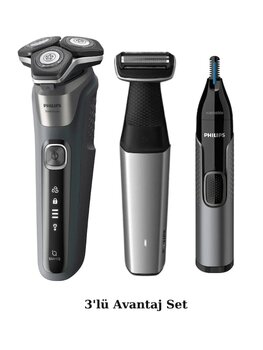 Philips S5887/10 Islak/Kuru Sinek Kaydı Tıraş Makinesi - Banyo Vücut Bakım - Kulak/Burun/Kaş Düzeltici Set