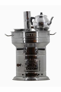 Sete Çelik Semaver 12 lt Çift Musluklu Odunlu Ve Kömürlü