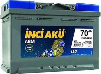 İnci Agm Leo 12 V 70 Ah 760 CCA Start-Stop Akü