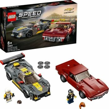 LEGO Speed Champions Chevrolet Corvette C8.r Yarış Arabası ve 1968 Chevrolet Corvette 76903 - Çocuklar İçin Oyuncak Araba Model Yapım Seti (512 Parça)