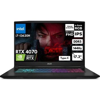 Msı Katana 17 I7-13620H 16-GB DDR5 4 TB SSD RTX4070 (8gb) 17.3" Fhd 144Hz Freedos Gaming Laptop B13VGK-1030XTRHMF12
