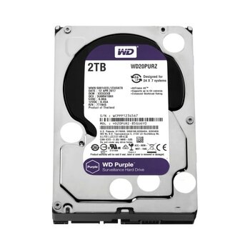 Wd Purple WD20PURZ 3,5" 2tb, 64MB, 5400RPM, 7/24 Güvenlik HDD