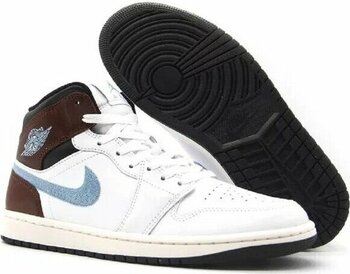 Nike Air Jordan 1 Mid SE Beyaz bağcıklı 46 Spor Ayakkabı