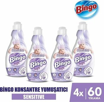 Bingo Soft Konsantre Çamaşır Yumuşatıcısı Sensitive 1440 Ml X 4 Adet