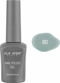 Alix Avien Su Yeşili Kalıcı Oje 80-Yoğun Renk Veren Jel Oje 12 ml-Nail UV Gel Polish 80