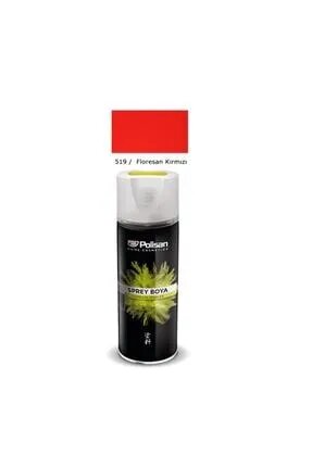 Polisan Sprey Boya Bayrak Floresan Kırmızı 400 Ml