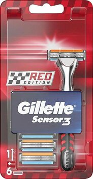 Gillette Sensor 3 Red Edition 6 Başlıklı Tıraş Bıçağı