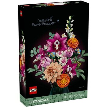 OMZ 10342 LEGO Iconic Botanicals Pembe Çiçek Buketi 749 Parça +18 Yaş Kız Erkek Çocuk Oyuncak Eğitici Oy - Çok Renkli
