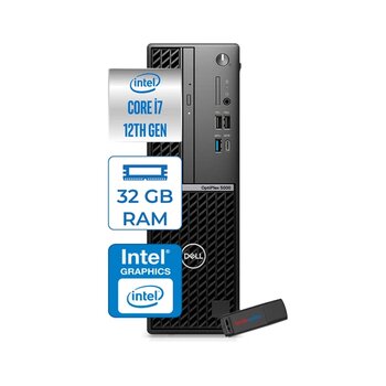 Dell Optıplex 5000Sff Intel Core Vpro I7 12700 32Gb 4Tb Ssd Uhd Graphics 770 Windows 11 Home Masaüstü Bilgisayar 5000Sff127h12 + Zettausbbellek