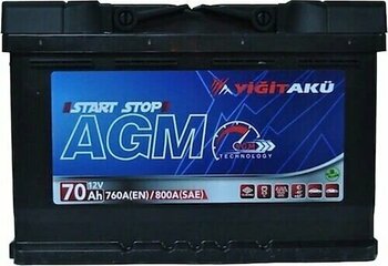 Yiğit Akü 12 V 70 Ah Agm Start Stop 760 A Akü