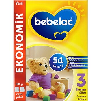 Bebelac 3 Numara Devam Sütü 800 gr 9-12 Ay İçin Demir, Kalsiyum ve Vitaminler İçerir