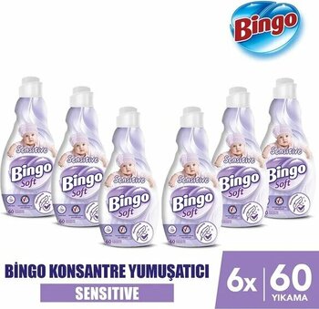 Bingo Soft Konsantre Çamaşır Yumuşatıcısı Sensitive 1440 Ml X 6 Adet