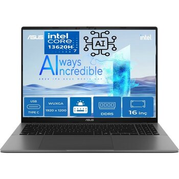 Asus Vivobook S16 S3607VA Intel Core I7 13620H 32GB 512 SSD WINDOWS11 Pro 16" 144Hz Wuxga Yapay Zeka Destekli Taşınabilir Bilgisayar RP012 - 512 GB