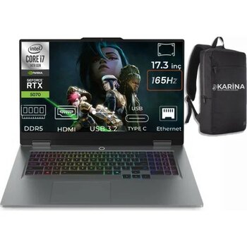 Lenovo Loq 17IRX10 I7-14700HX 83JH006HTR-55 32GB 4tb+4tb RTX5070 8gb W11PRO 17.3" 165Hz Full Hd Gaming Laptop - 8 TB - 32 GB