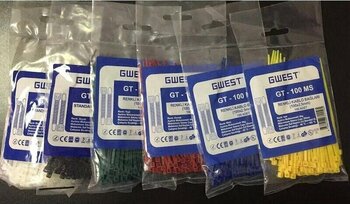 Gwest 2,5x100mm Renkli 10cm Plastik Cırt Kelepçe Kablo Bağı