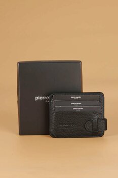 Pierre Cardin 0510 Hakiki Deri Erkek Cüzdan Kartlık FLOTUR-SİYAH