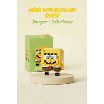 Denapcal Mini Blok Oyuncak Sünger Figür Yapı Seti Mini LEGO Minik Yapı Blokları Mini Bricks