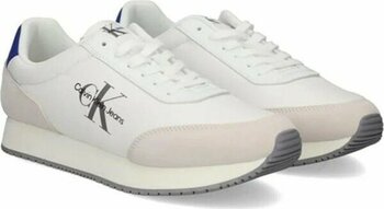 Calvin Klein Retro Runner Low Mens Sneaker Erkek Günlük Spor Ayakkabı Beyaz - 44