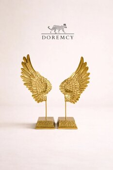 Doremcy İkili Polyester Kanat Biblo
