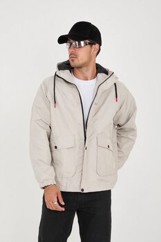 ABİLLİTA Erkek  Mevsimlik Mont Su ve Rüzgar Geçirmez Oversize Ceket M Beden