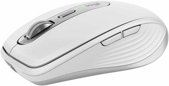 Logitech MX Anywhere 3S Sessiz Kompakt Kablosuz Mouse, 8.000 DPI Sensör ile Tüm Yüzeylerde Kullanım, MagSpeed Elektromanyetik Kaydırma Özelliği, USB C, Bluetooth, Windows PC, Linux, Chrome, Mac, Beyaz