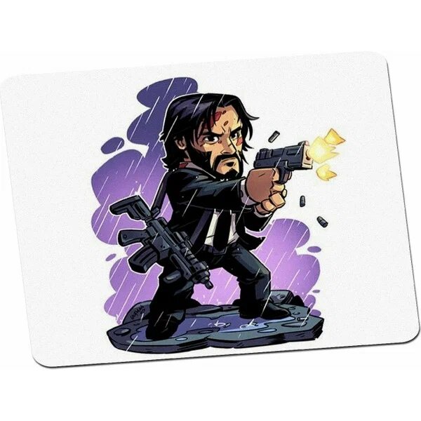 Panorama Ajans Jhon Wick Beyaz Mouse Pad