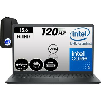 Dell 15 Intel Core I3-100U 24GB Ram 256GB SSD 15.6" Fhd 120Hz IPS Windows 11 Pro DC15250EP8 + Elektropasaj Çanta - 256 GB - 24 GB