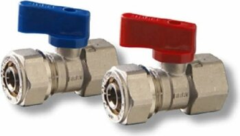 FIRAT 1/2\" Pex Bağlantılı Iç Dişli Mavi Mini Küresel Vana - 1 Adet