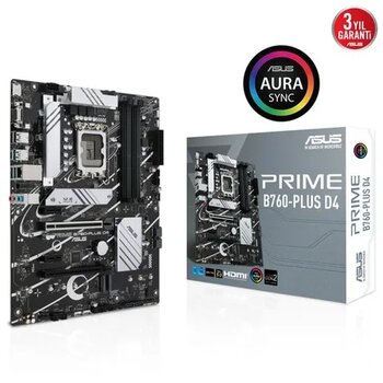 Asus Prime B760-PLUS D4 DDR4 5066 MHZ 1XVGA 1XHDMI 1XDP 3XM.2 USB 3.2 ATX 1700P Anakart