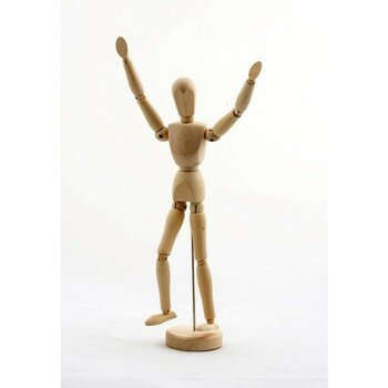 Özbience El Yapımı Ahşap Robot Figürü, Dekoratif ve Tasarım Hediye - Açık Bej - Seçenek 1