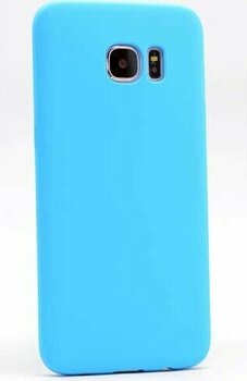 Galaxy S6 Kılıf Silikon Yumuşak Dokulu Premium- Mavi