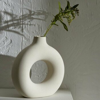 Karaca Home Lonny Beyaz Vazo 17, 5 cm