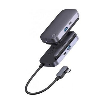Baseus PadJoy Type-C (PD) HUB Adaptör 4K HD HDMI + USB 3.0 + Type-C (PD) - Gri