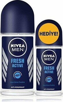 Nivea Men Erkek Fresh Active Roll-On 50 ml + 25 ml